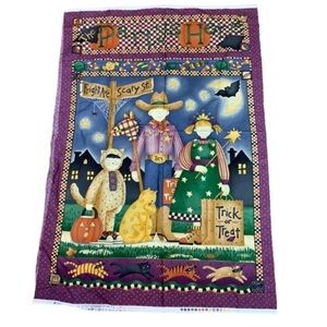 Debbie Mumm Halloween / Trick or Treat fabric panel / wall hanging New